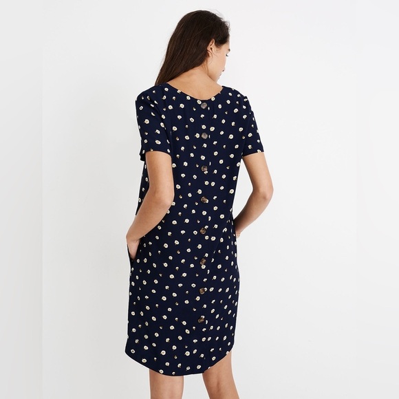 Madewell Button Back Easy Dress In Daisy Dots - Picture 4 of 6